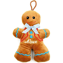 Peluche Bonhomme avec Noeud en Pain d'Epices 16 cm