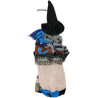 Multi-coloured blue Alsatian witch with 32 cm shopping bag