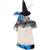 Multi-coloured blue Alsatian witch with 32 cm shopping bag