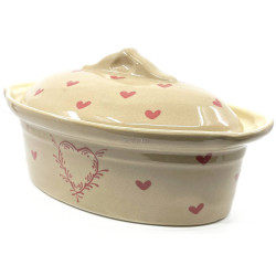 Terrine à Baeckeoffe Soufflenheim Taupe Coeur 37 cm