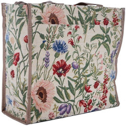 Shoulder Bag with Garden Flowers motif