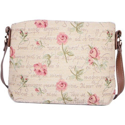 Body Handbag with Roses and Flowers motif