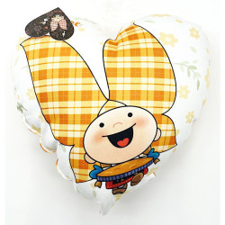 Cushion Heart 28 cm Lovely Elsa padded Gingham orange