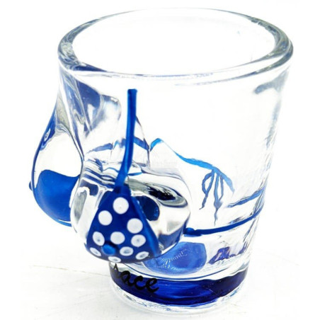 Liqueur glass Bikini blue from Alsace