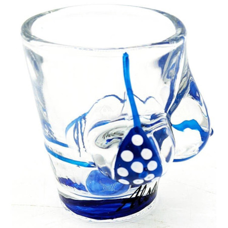 Liqueur glass Bikini blue from Alsace