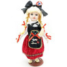 Alsatian Porcelain Doll with stand 30 cm