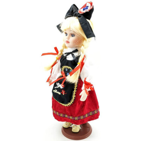 Alsatian Porcelain Doll with stand 30 cm